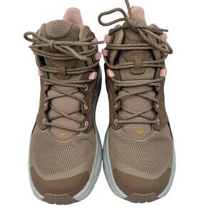 Hoka Anacapa 2 Mid GTX Waterproof Hiking Boots Tan/Pink Womens 8.5 Vibram Sole